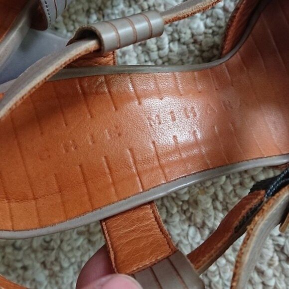 Chie Mihara gray Leather Heeled Sandals Size 37.5 - Picture 7 of 12